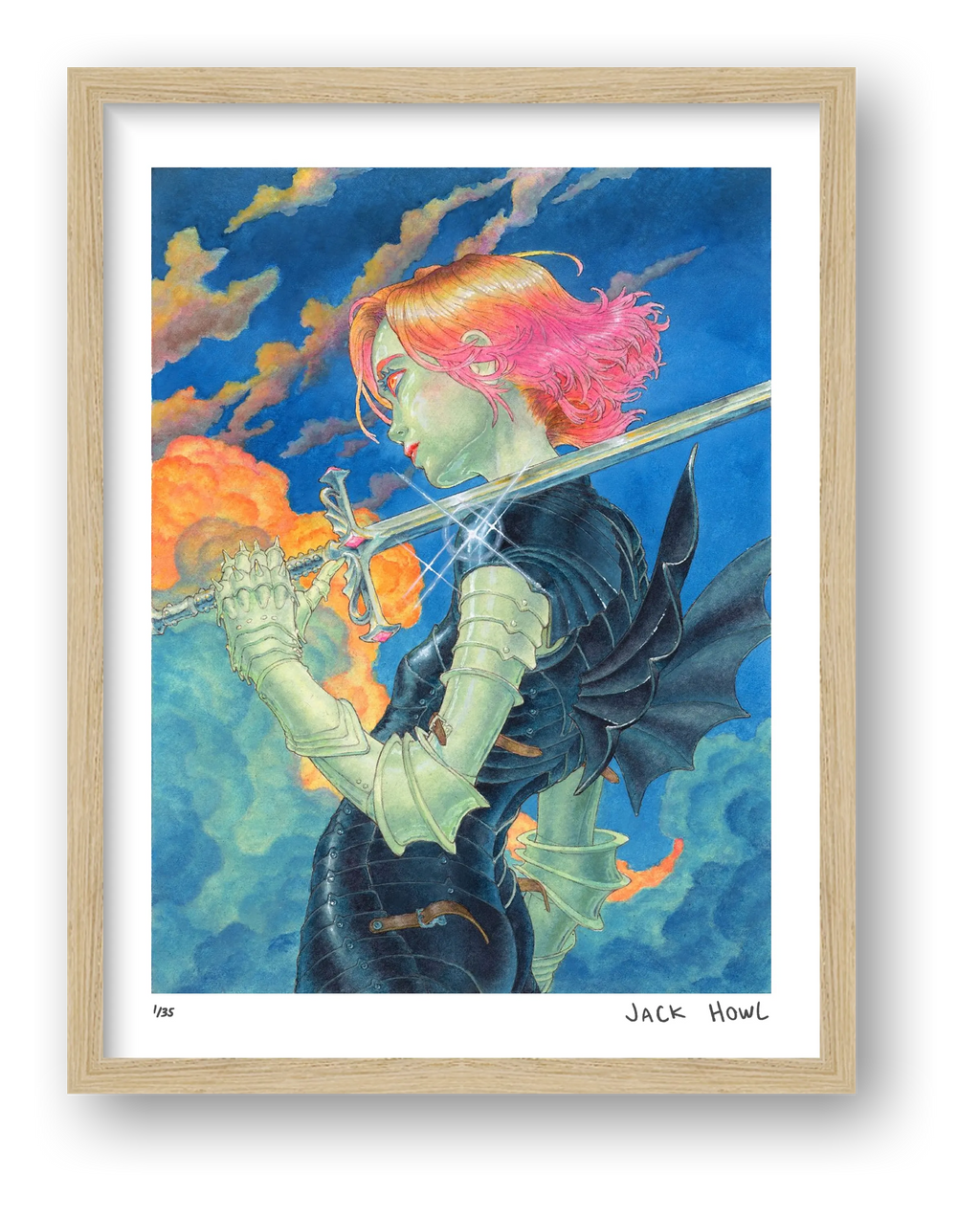Drangonslayer Xanthe — framed